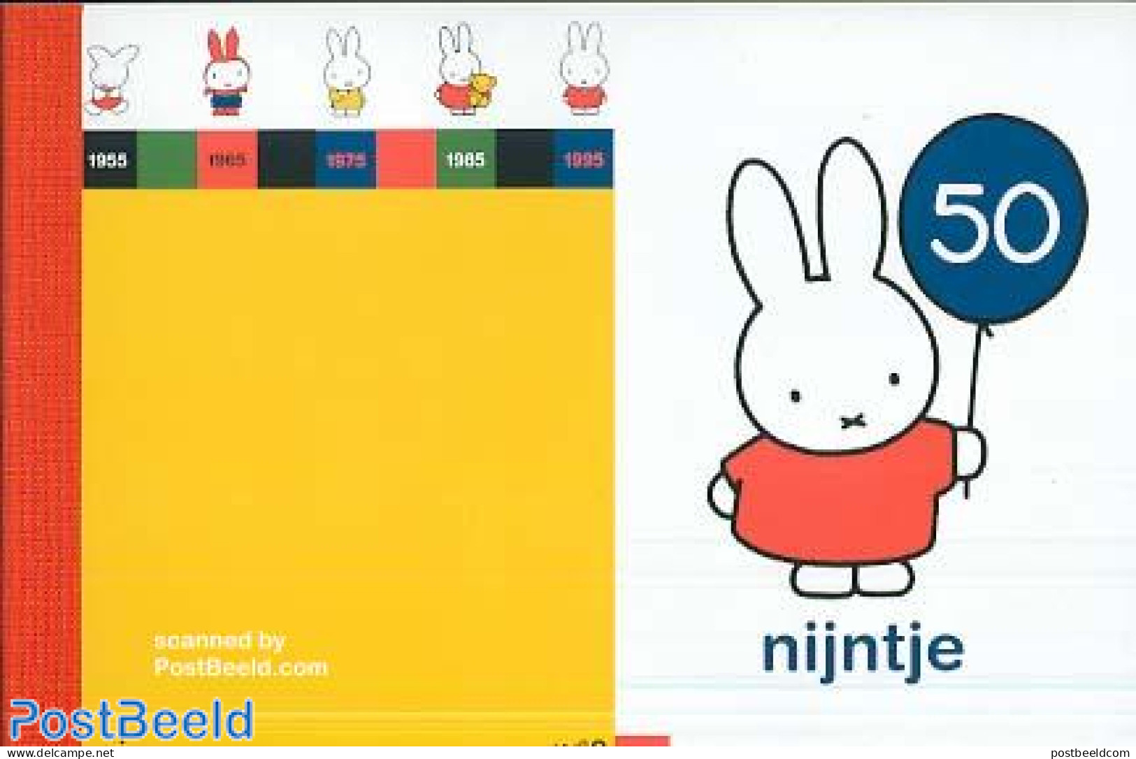 Netherlands 2005 Prestige Booklet Dick Bruna, Nijntje, Mint NH, Stamp Booklets - Art - Children's Books Illustrations .. - Ungebraucht