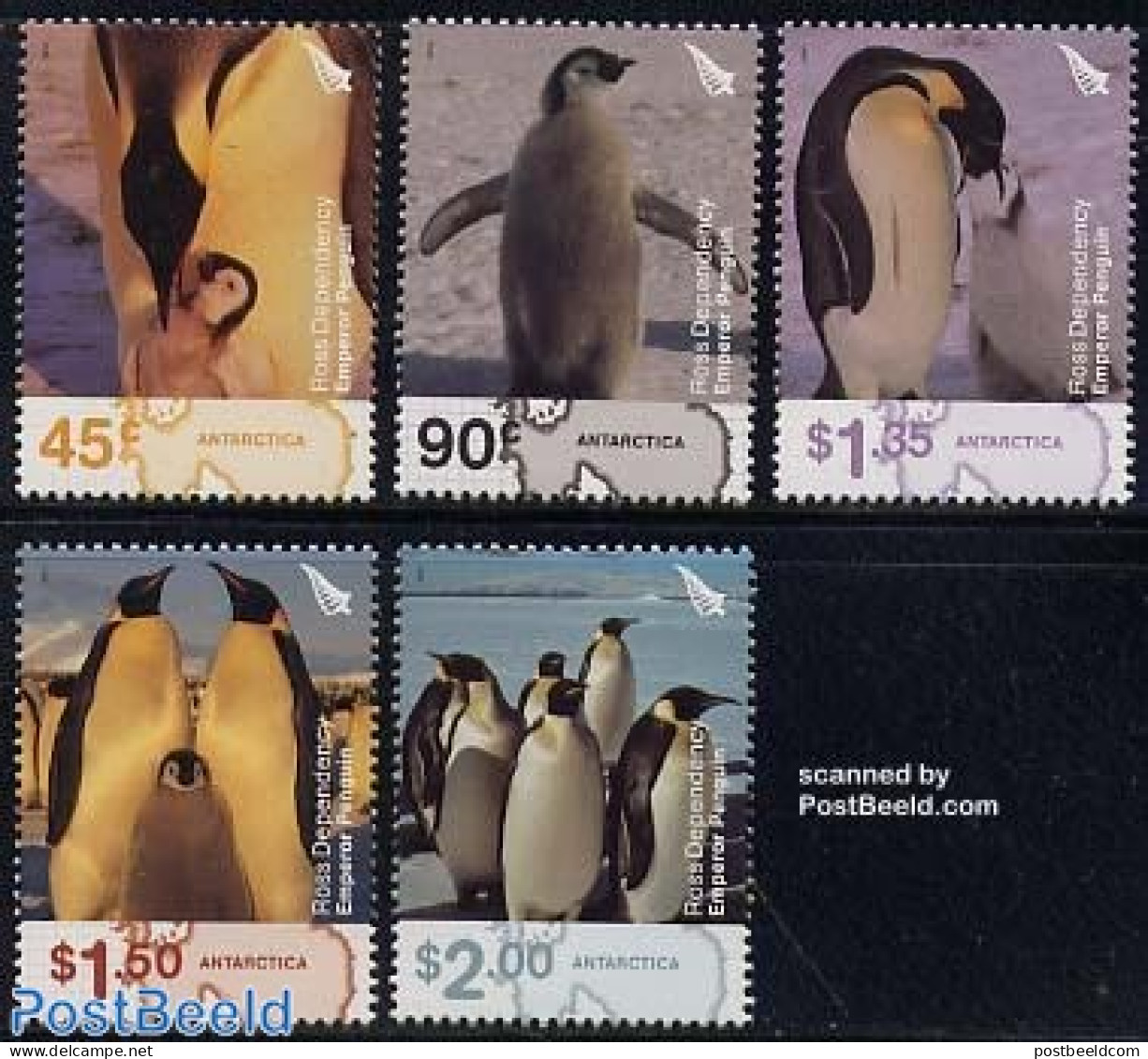 Ross Dependency 2004 Penguin 5v, Mint NH, Nature - Various - Birds - Penguins - Maps - Géographie