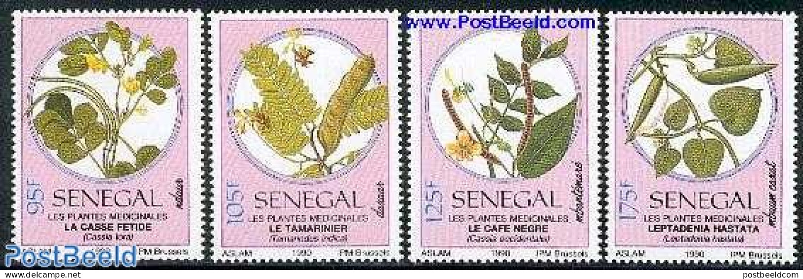 Senegal 1990 Medical Plants 4v, Mint NH, Health - Nature - Health - Flowers & Plants - Senegal (1960-...)