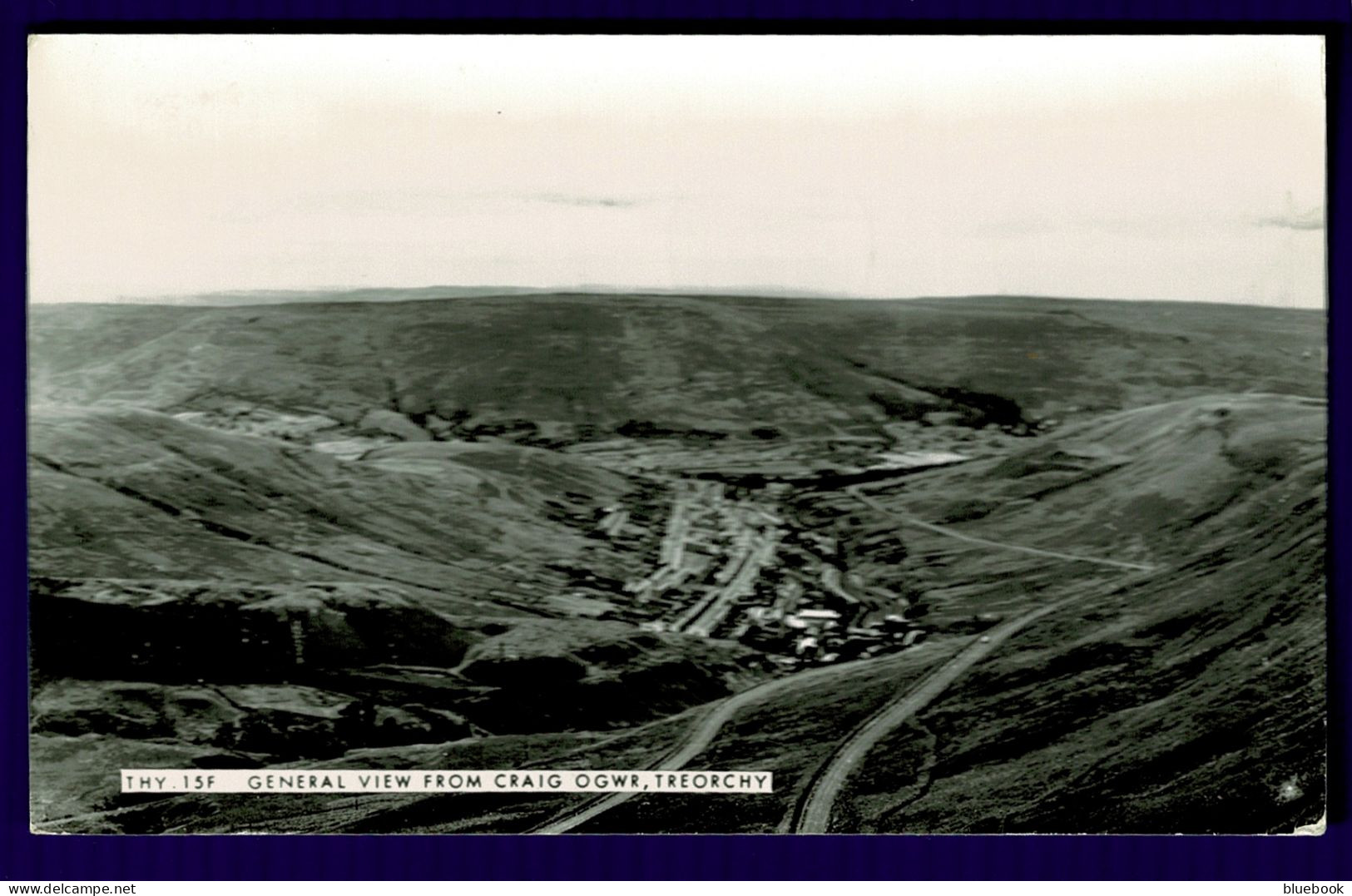 Ref 1642 - 1968 Photo Postcard - General View From Craig Ogwr Treorchy - Rhondda Glamorgan - Glamorgan