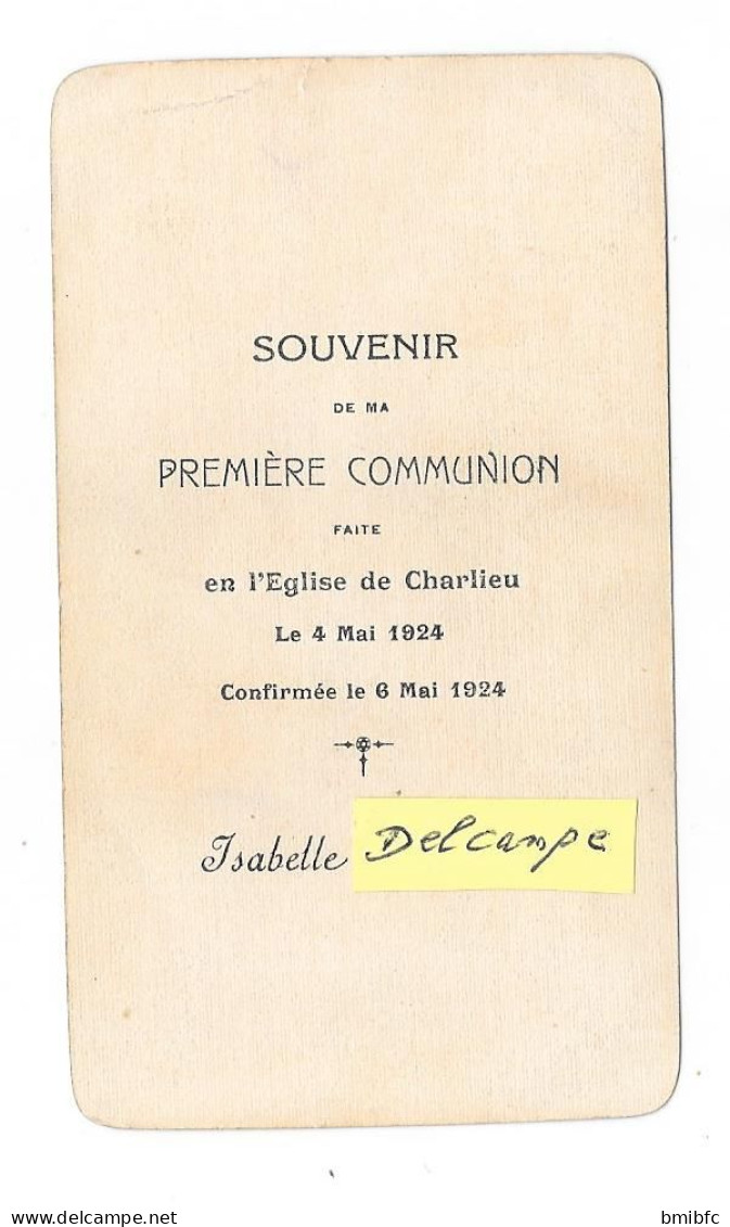 7 Images SOUVENIR DE PREMIÈRE COMMUNION faite en l'Église de CHARLIEU toutes différentes