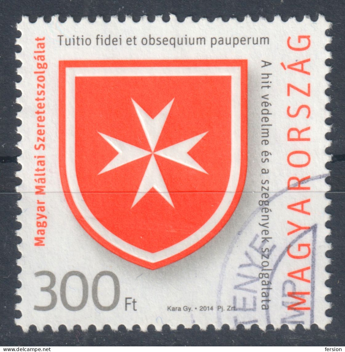 Sovereign Military Order Of Malta / Charity Religion Christianity - Hungary 2014 - Used - Postmark LETENYE - Oblitérés