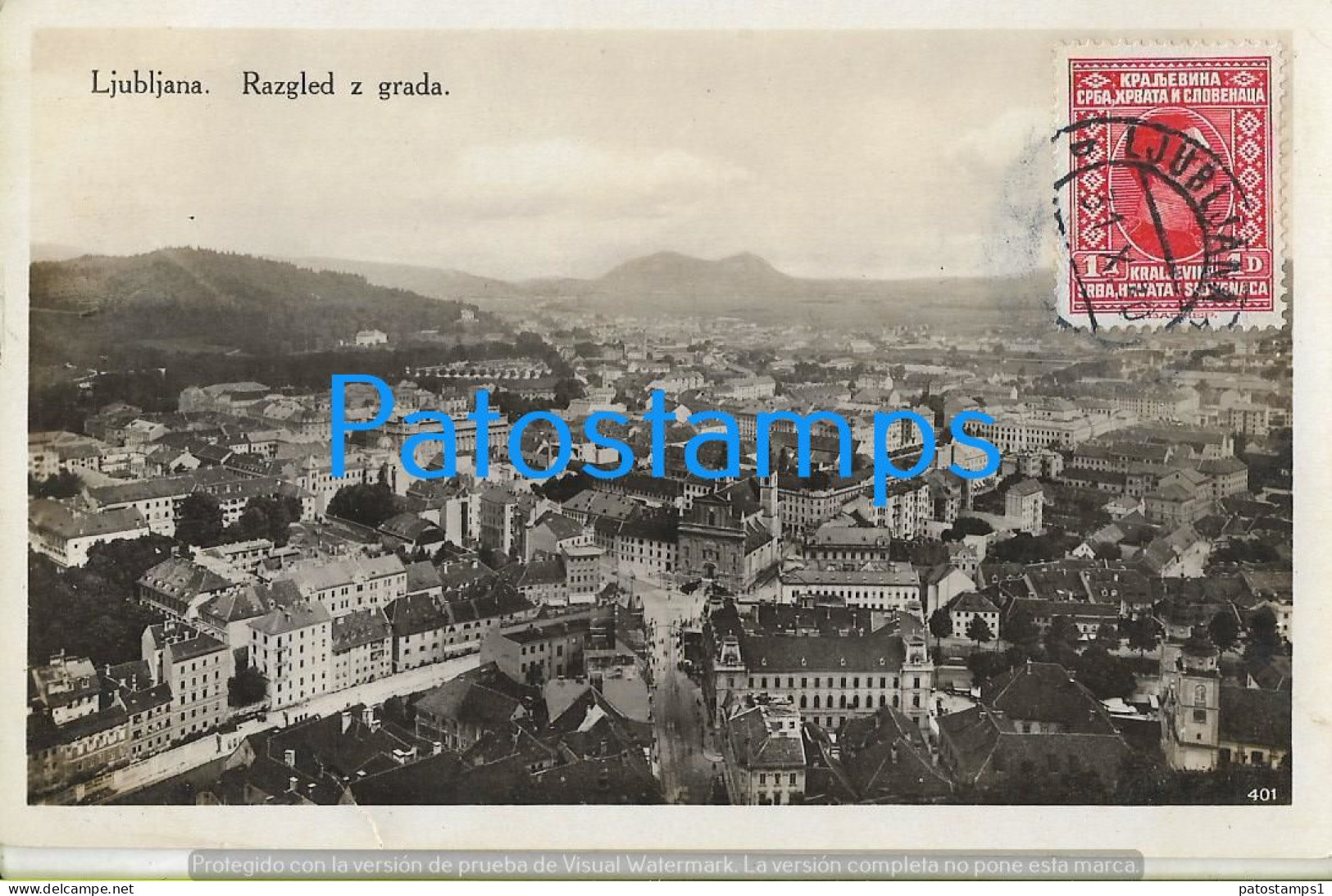 226856 SLOVENIA LJUBJANA VIEW PANORAMIC POSTAL POSTCARD - Slovénie