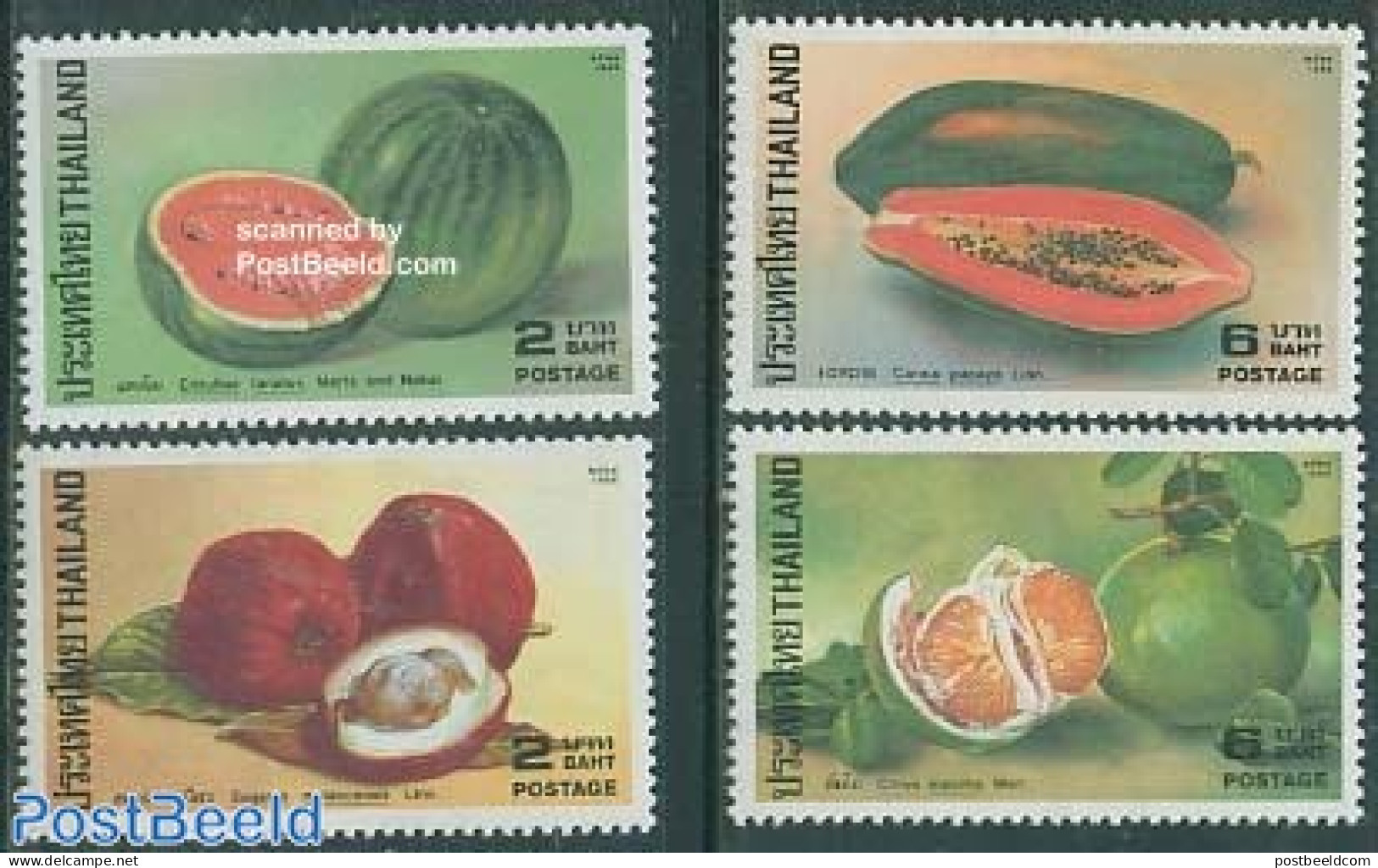 Thailand 1986 Fruits 4v, Mint NH, Nature - Fruit - Fruit