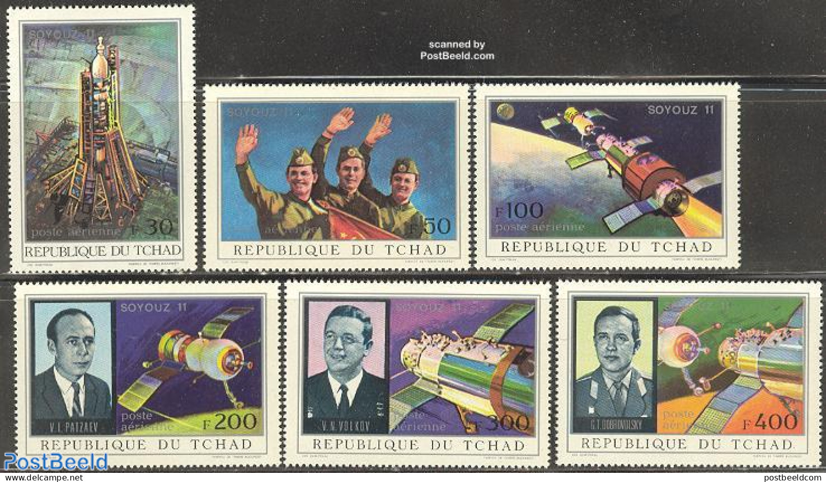 Chad 1972 Soyuz 11 6v, Mint NH, Transport - Space Exploration - Autres & Non Classés