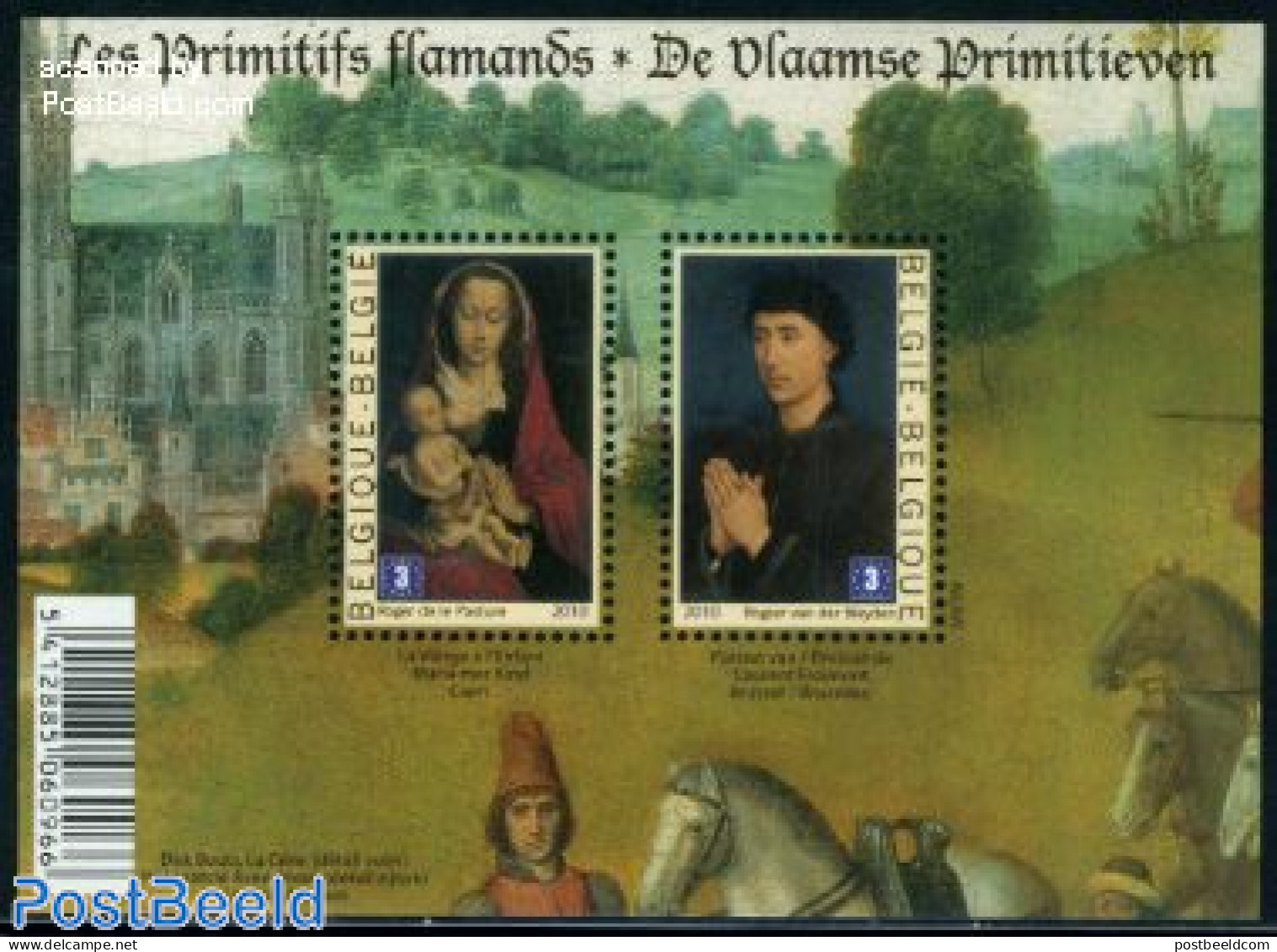 Belgium 2010 Flemish Primitives, Joint Issue France S/s, Mint NH, Various - Joint Issues - Art - Paintings - Neufs