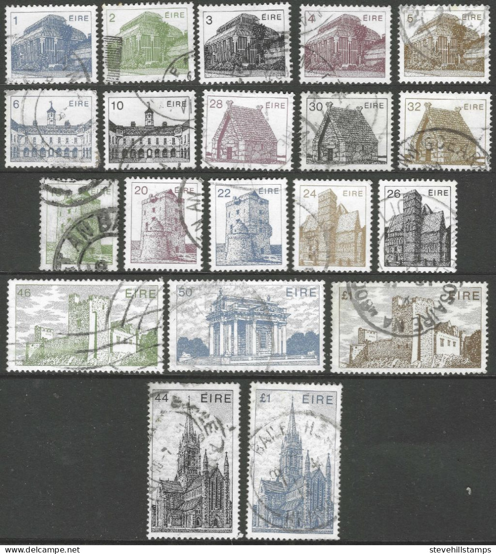 Ireland. 1983 Irish Architecture. 20 Used Values To £2. SG532etc. M4058 - Used Stamps