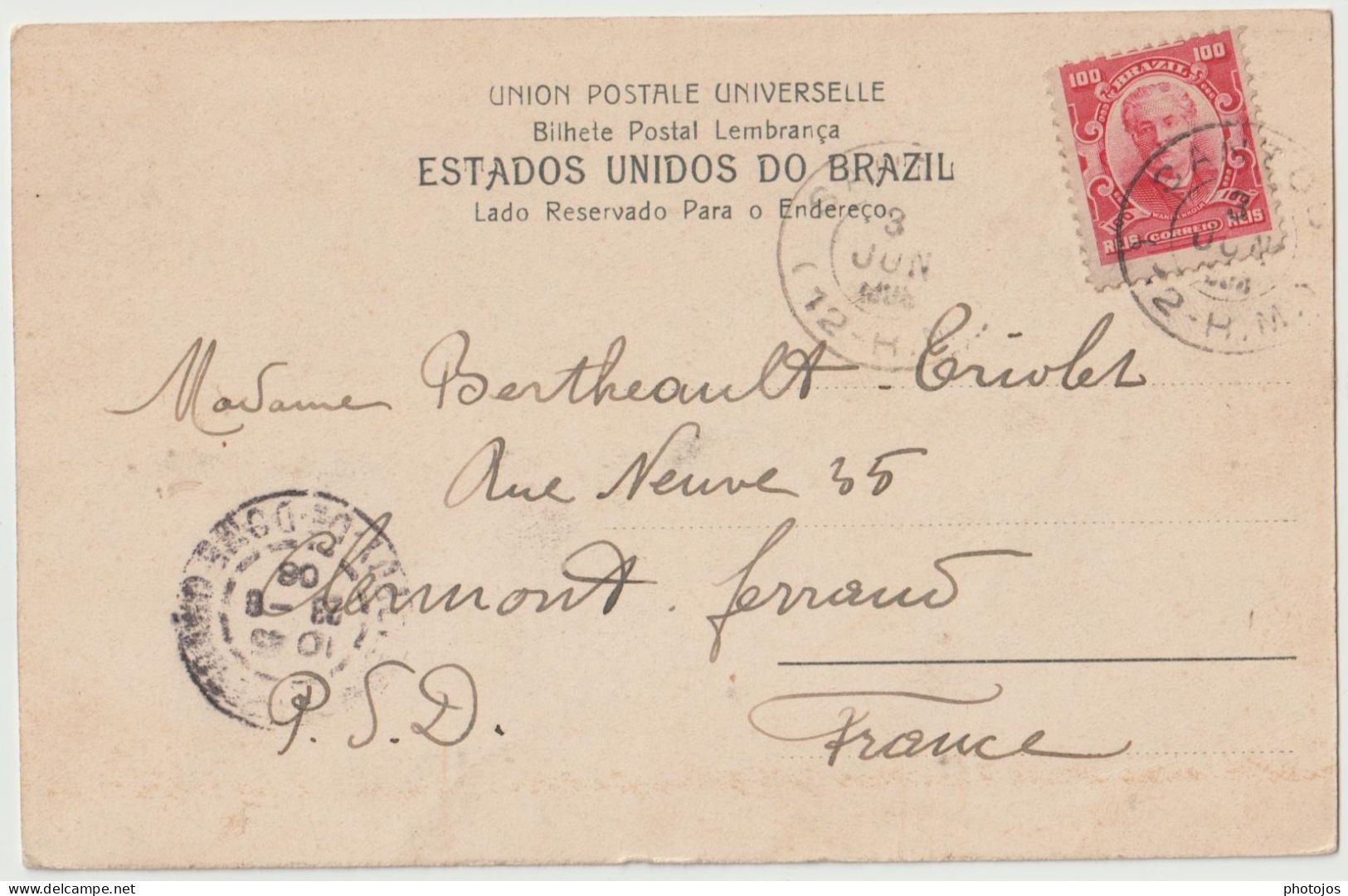 CPA  Santos (Brésil)  Vista Général    Em Direcao A Costa  Ed Pontes  N° 65 Back Précurseur  Stamp - Sonstige & Ohne Zuordnung