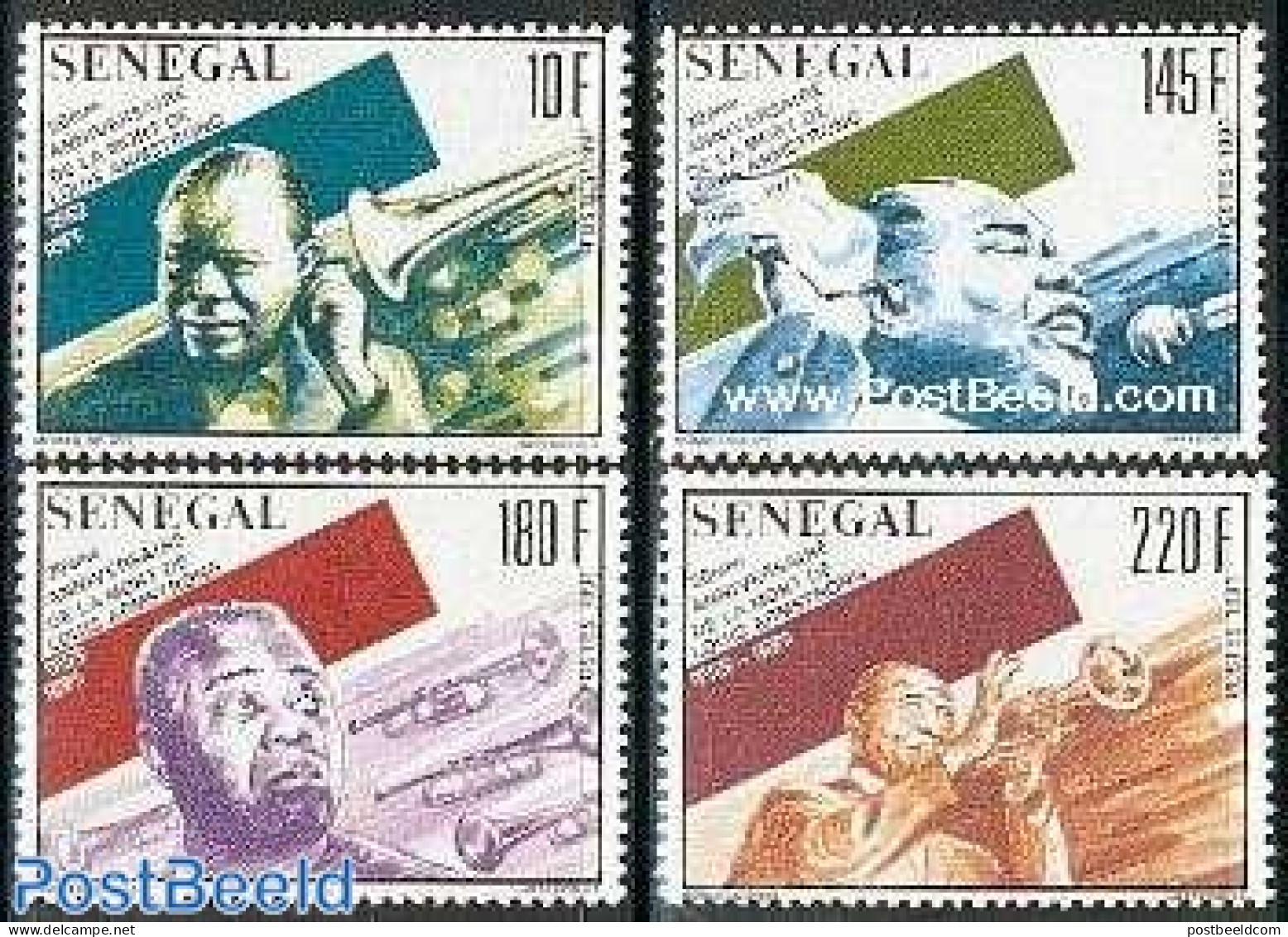 Senegal 1991 Louis Armstrong 4v, Mint NH, Performance Art - Jazz Music - Music - Popular Music - Musique