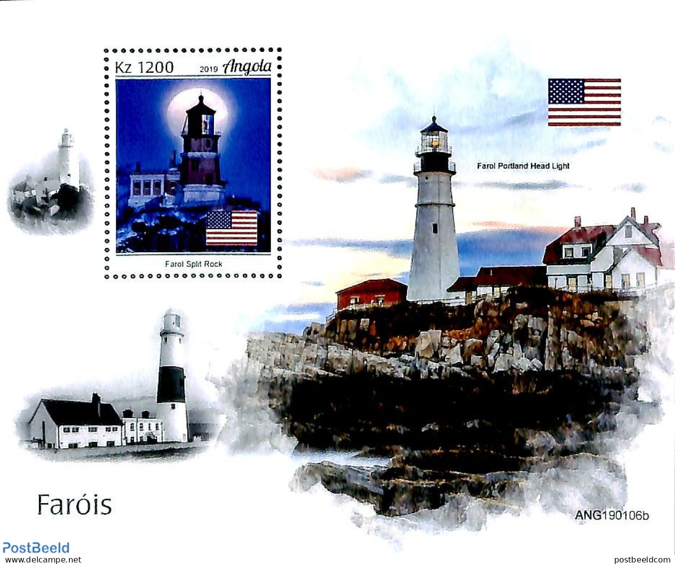 Angola 2019 Lighthouses S/s, Mint NH, Various - Lighthouses & Safety At Sea - Vuurtorens