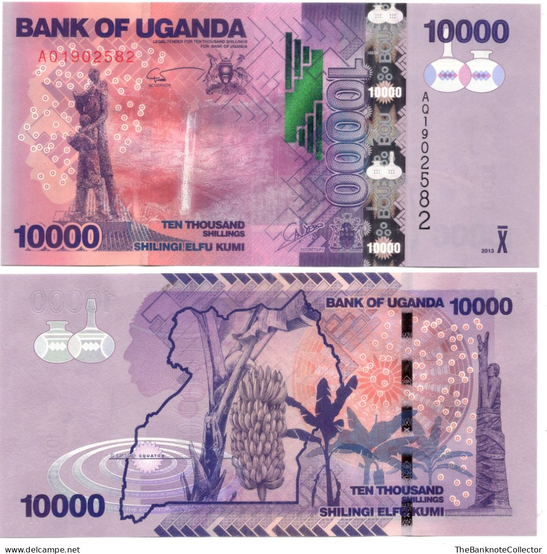 Uganda 10000 Shillings 2013 P-52 UNC - Ouganda