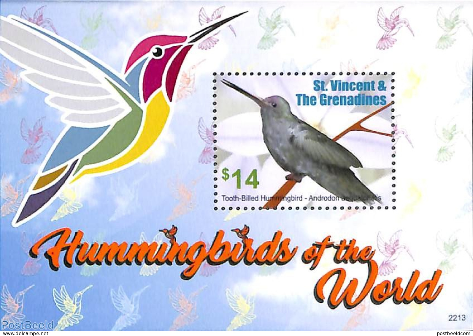 Saint Vincent 2022 Hummingbirds S/s, Mint NH, Nature - Birds - Hummingbirds - St.Vincent (1979-...)