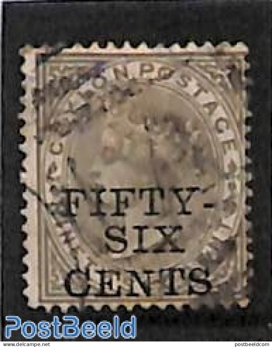 Sri Lanka (Ceylon) 1885 56c On 96c, Used, Used Or CTO - Sri Lanka (Ceylan) (1948-...)