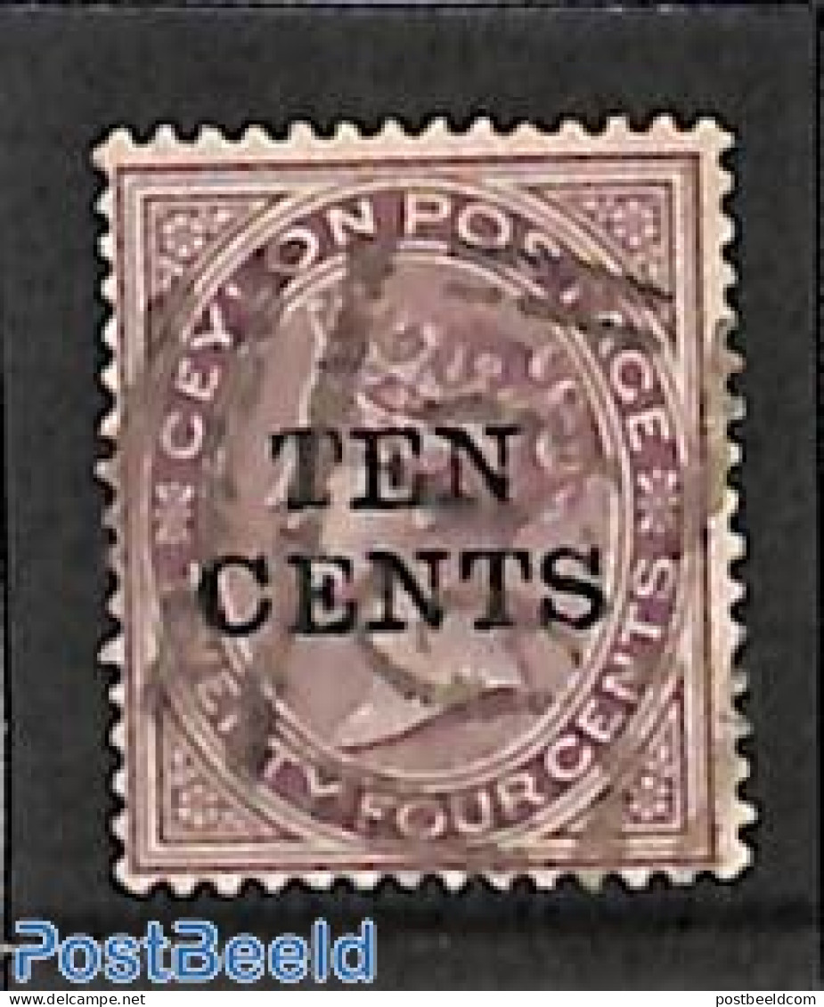 Sri Lanka (Ceylon) 1885 10c On 24c, Used, Used Or CTO - Sri Lanka (Ceylan) (1948-...)