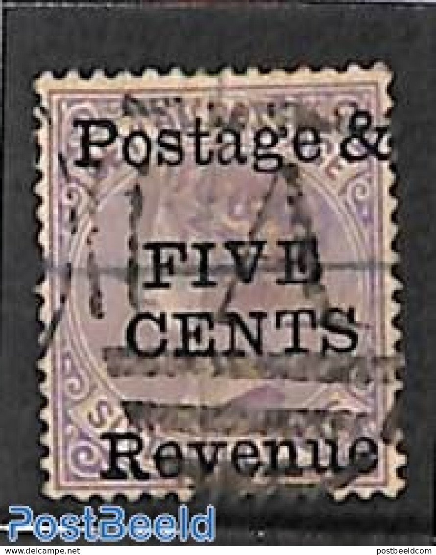Sri Lanka (Ceylon) 1885 5c On 16c, Used, Used Or CTO - Sri Lanka (Ceylon) (1948-...)