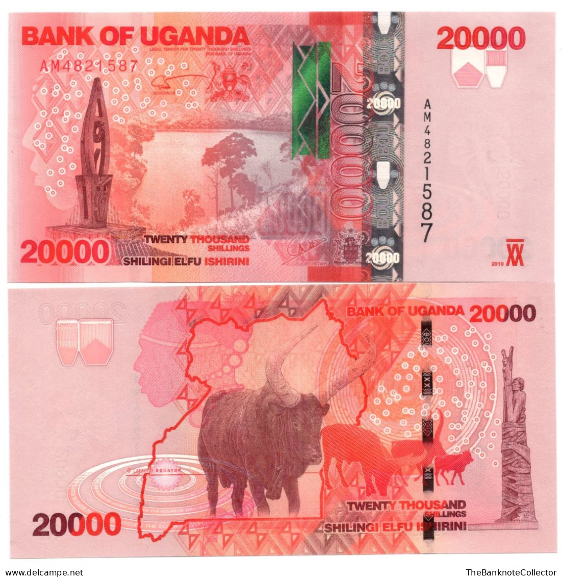 Uganda 20000 Shillings 2010 P-53 UNC - Oeganda