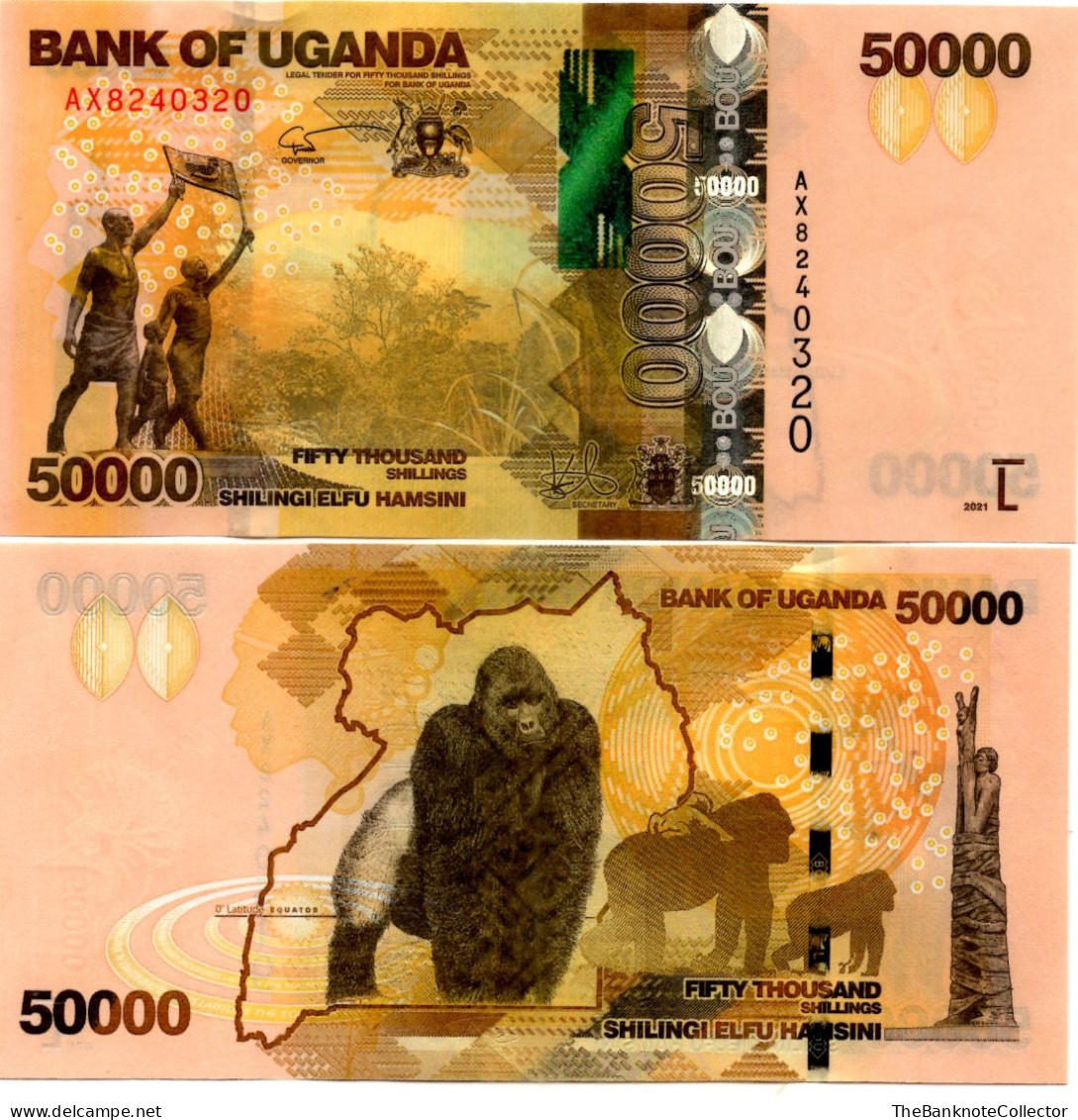 Uganda 50000 Shillings 2021 P-54 UNC - Oeganda