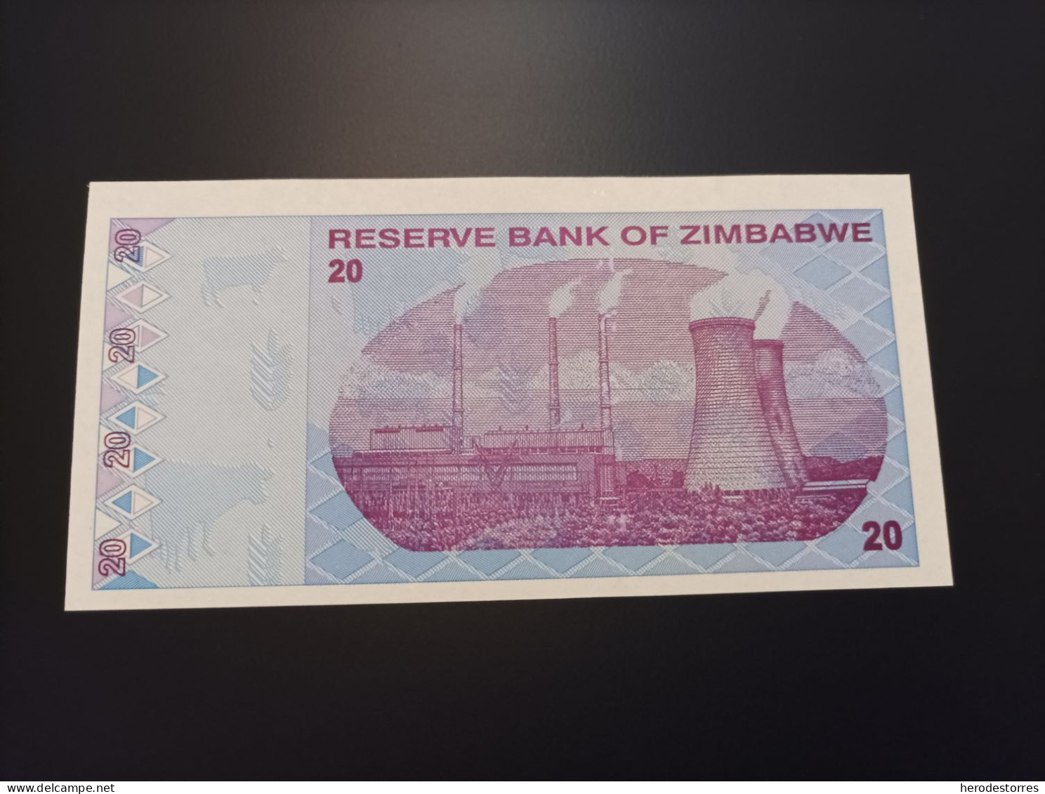 Billete Zimbabwe, 20 Dólares, Año 2009, Serie AA, UNC - Simbabwe