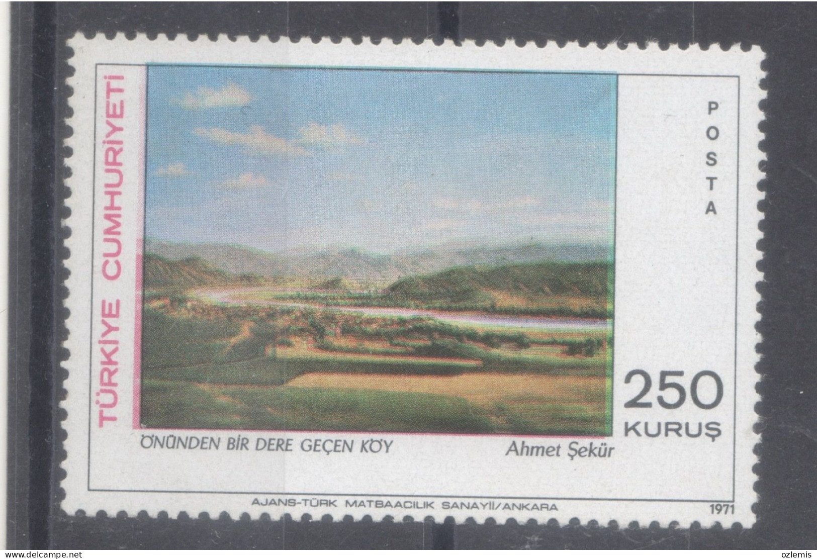 TURKEY,TURKEI,TURQUIE ,PAINTINGS ,1971 NMH ,ERROR , - Gebruikt