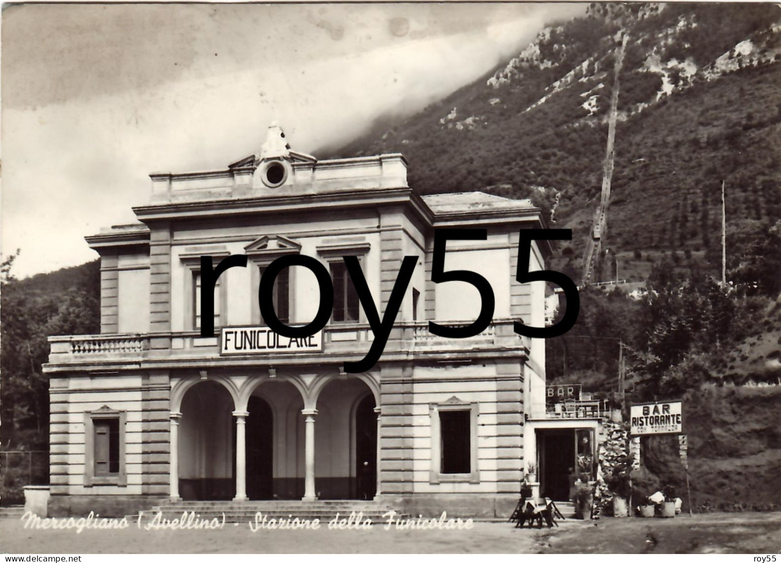 Campania Avellino Mercogliano Stazione Della Funicolare Veduta Entrata Chiosco Bar Ristorante Anni 60 - Seilbahnen