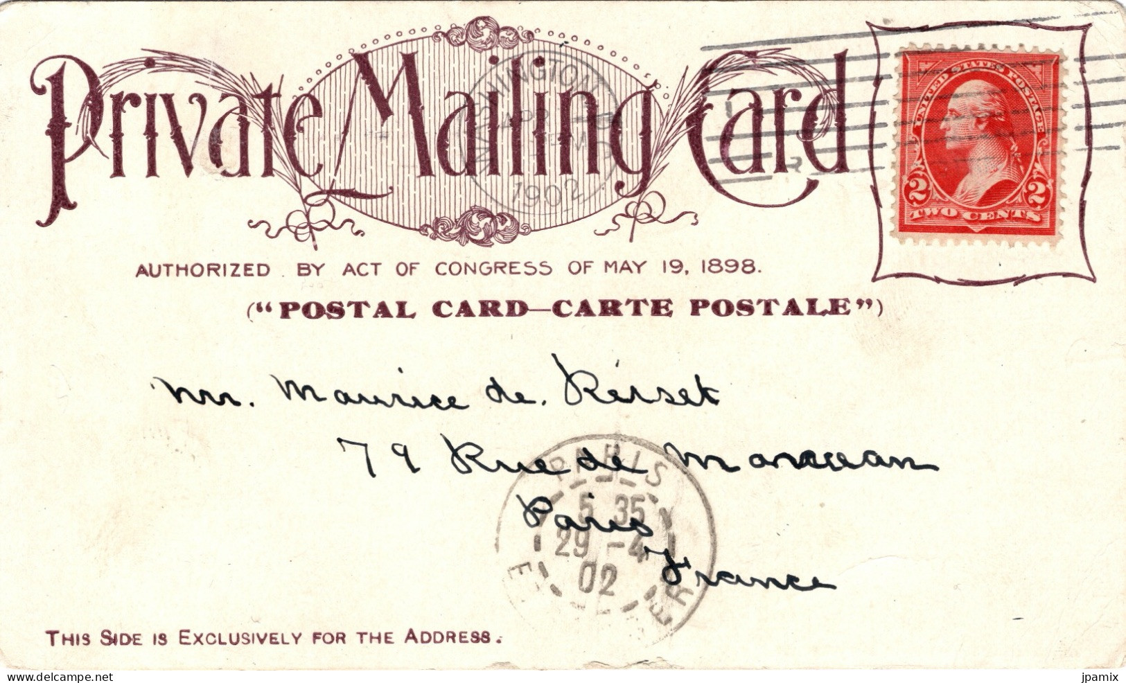 CPA : Washington Library Congress , Private Mailing Card - Other & Unclassified