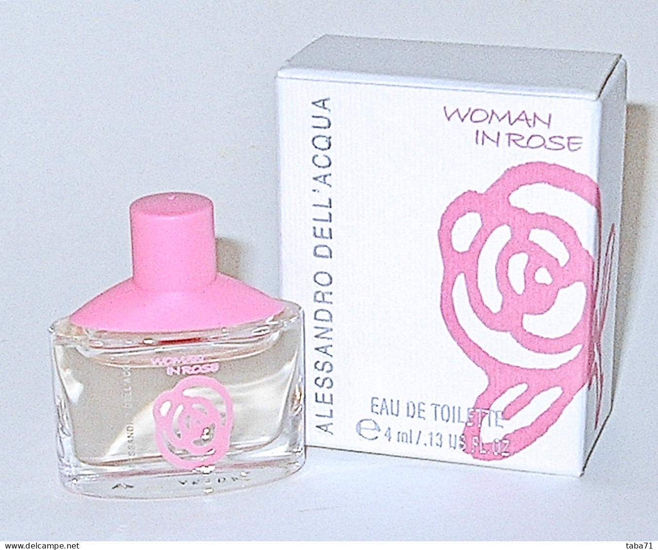 MINI WOMAN IN ROSE ALESSANDRO DELL'ACQUA Eau De Toilette EDT 4ml With Box - Miniaturen Flesjes Dame (met Doos)