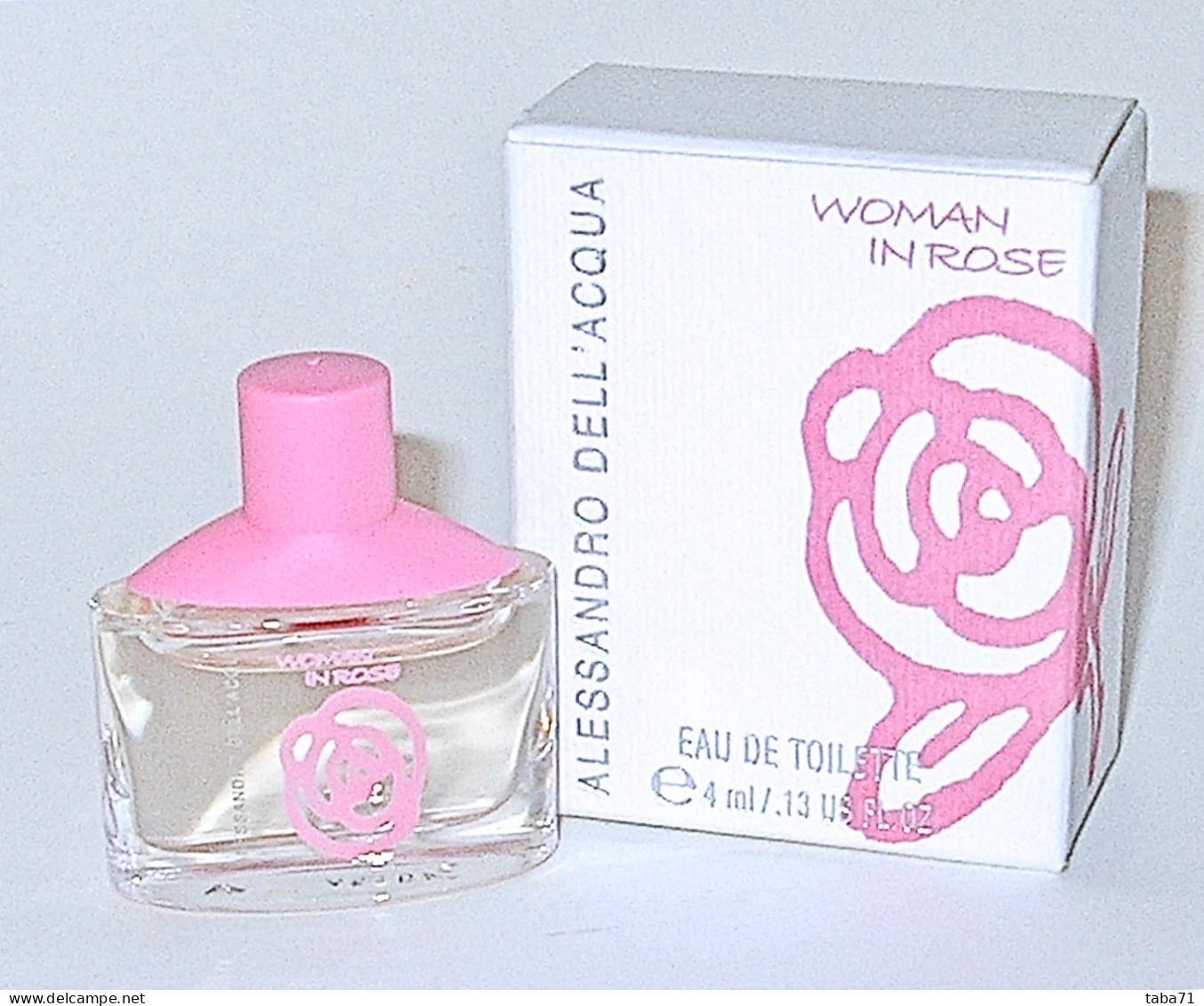 MINI WOMAN IN ROSE ALESSANDRO DELL'ACQUA Eau De Toilette EDT 4ml With Box - Miniaturas Mujer (en Caja)