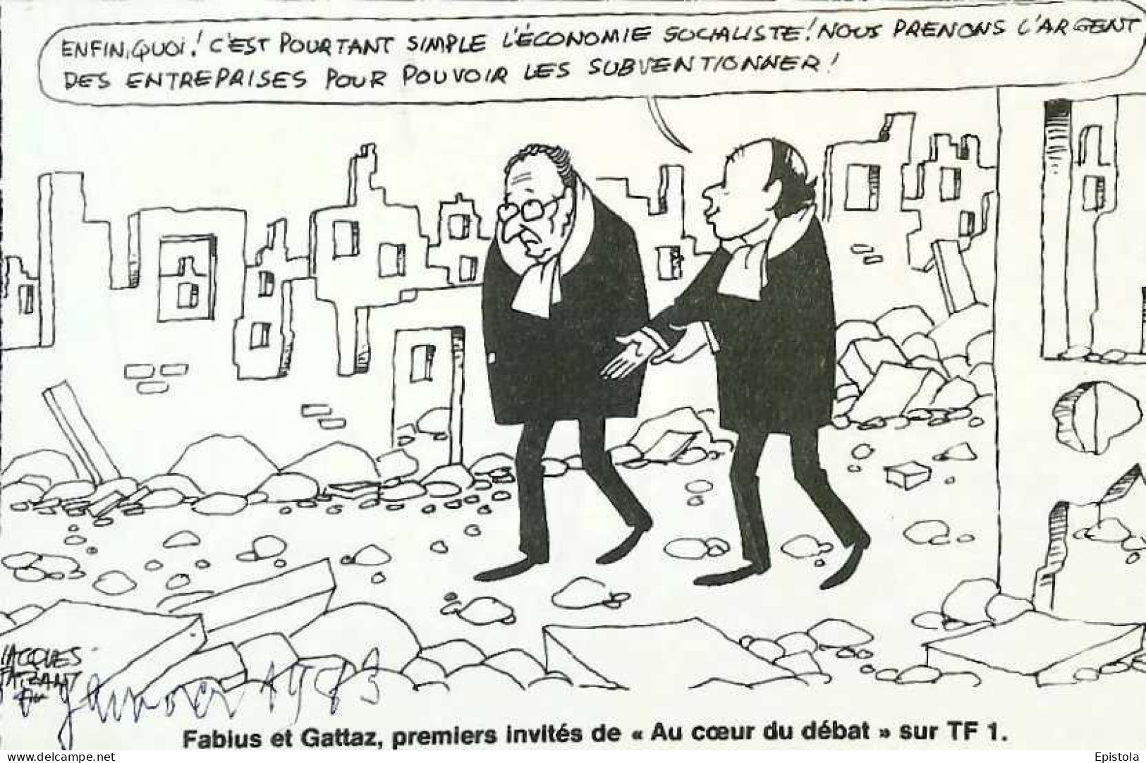 ► Coupure De Presse  Quotidien Le Figaro Jacques Faisant 1983   Fabius Et Gattaz Invités De Coeur Du Débat Sur TF1 - 1950 - Nu