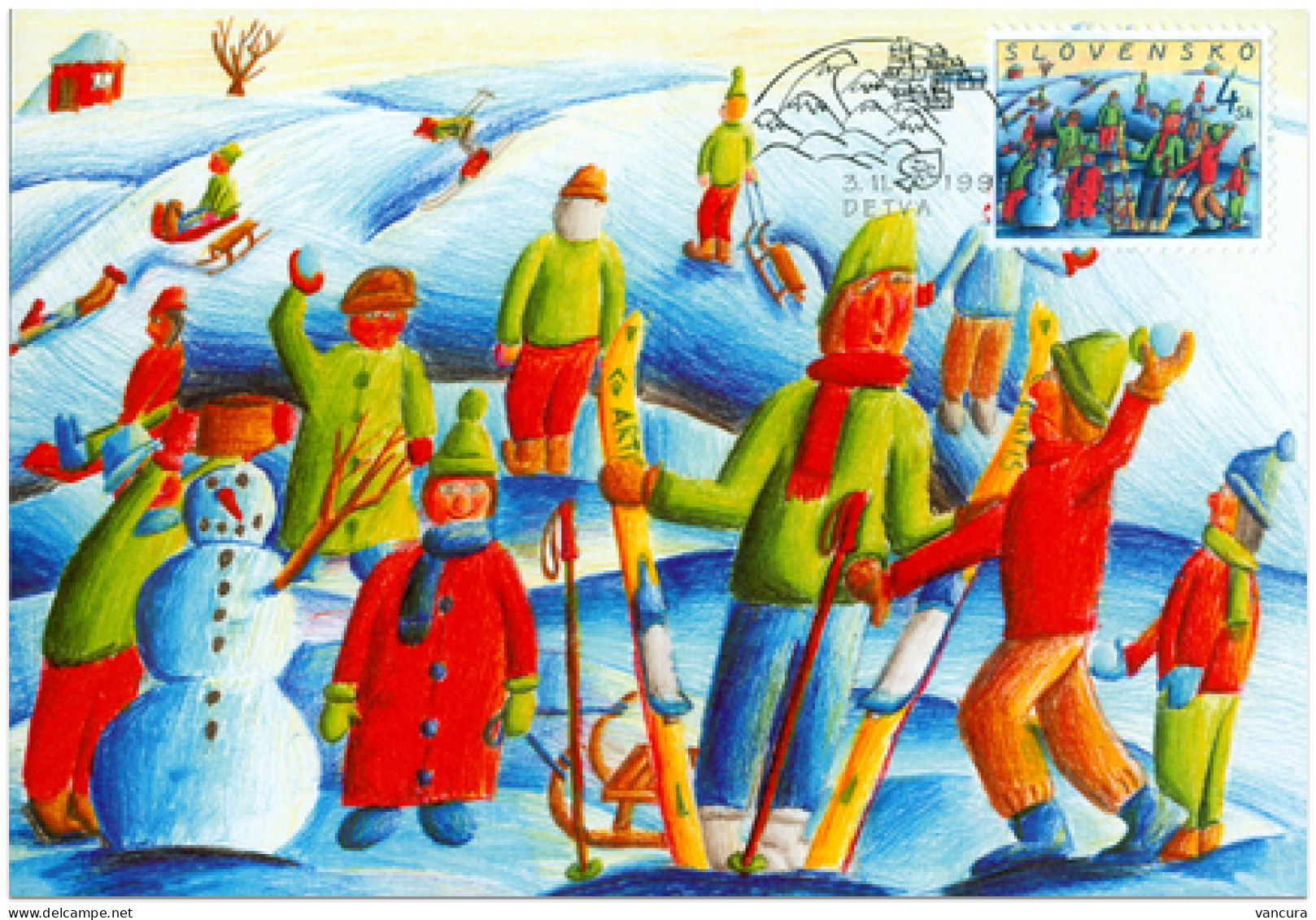 CM 194 Slovakia Christmas 1999 - Weihnachten