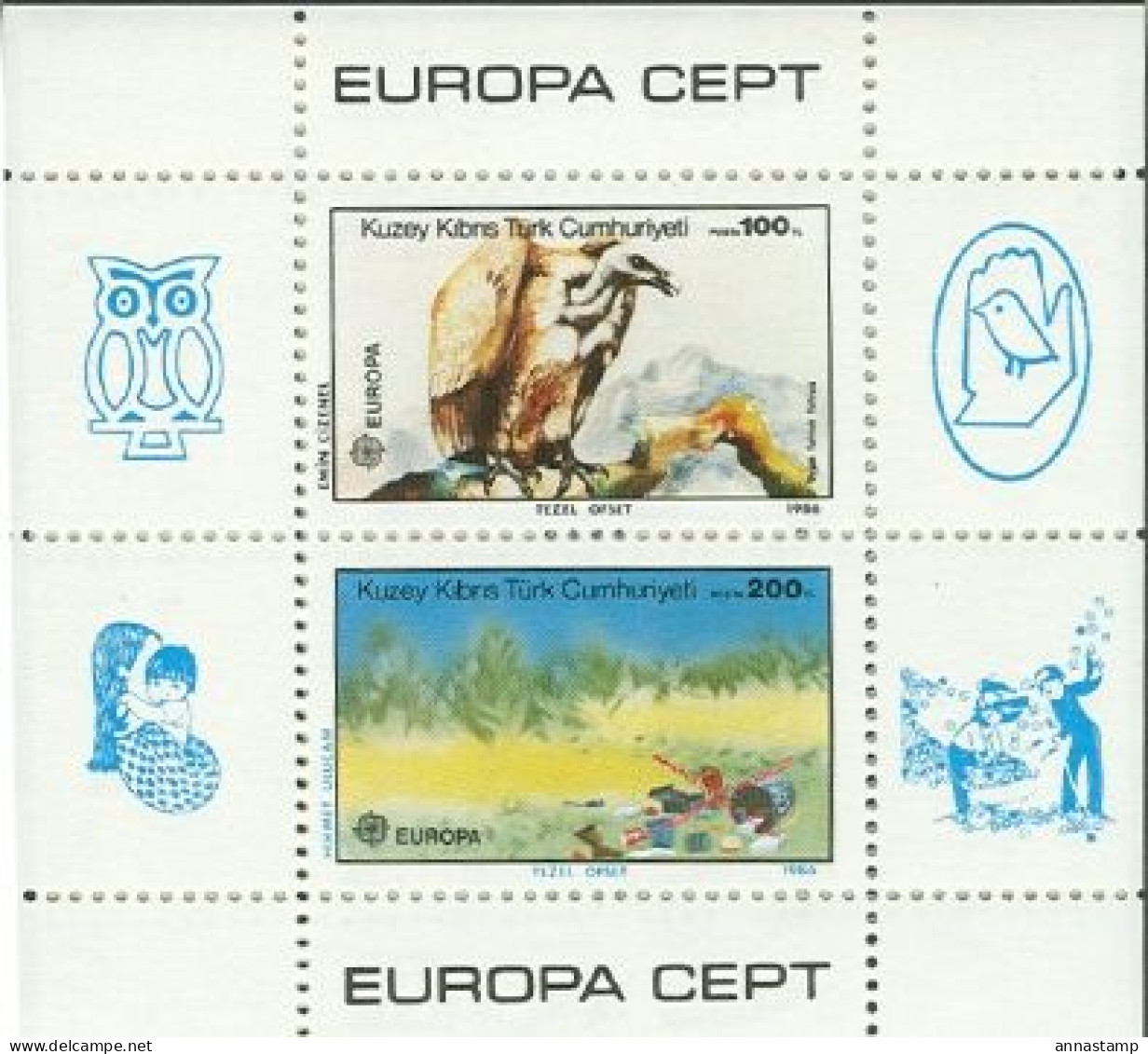 Turkish Cyprus MNH SS - 1986