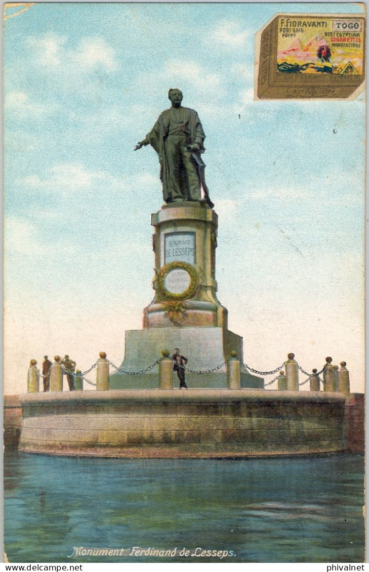 EGIPTO , PORT SAID , T.P. A JAPÓN , LINEAL " YOKOHAMA JAPAN " , YV. 87 - ROI FOUAD 1º , MONUMENT FERDINAND LESSEPS - Briefe U. Dokumente