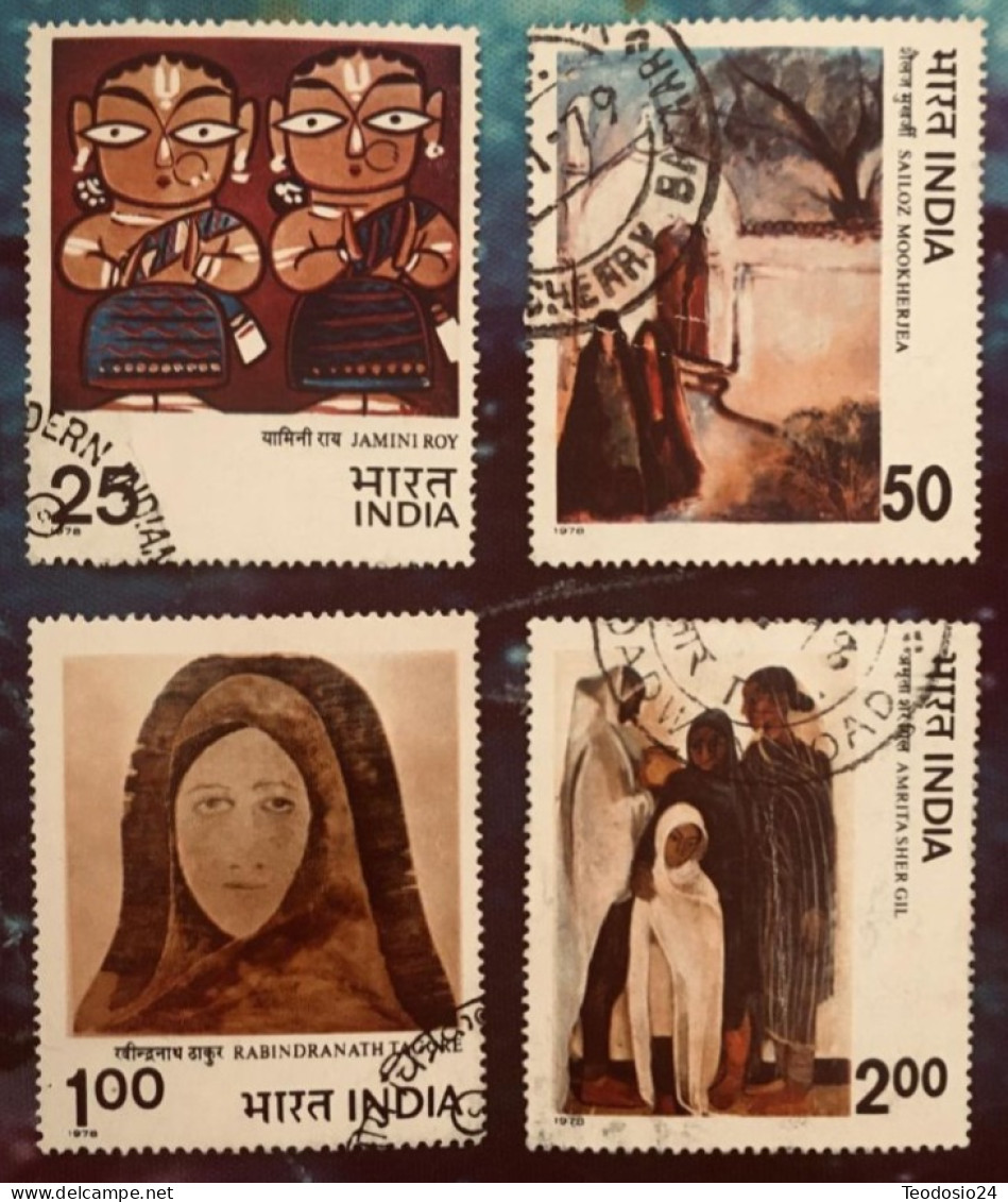 INDIA 1978 Modern Indian Paintings Set 4 - Used Stamps