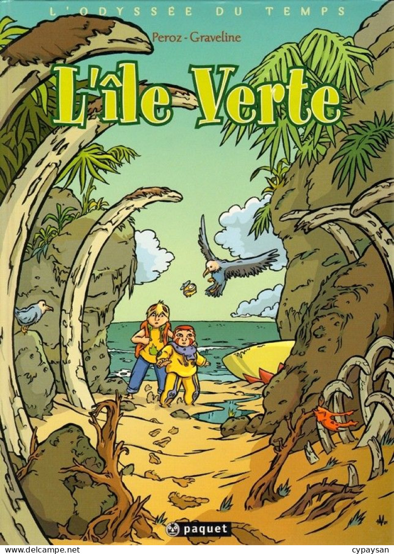L'Odyssée Du Temps 1 L'île Verte EO DEDICACE BE Paquet 01/2002 Graveline Péroz (BI2) - Dediche