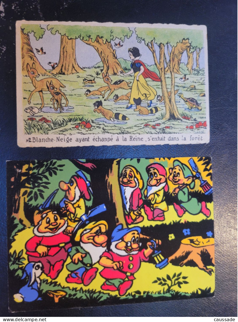 BLANCHE NEIGE - Lot De 5 Cartes - Bandes Dessinées