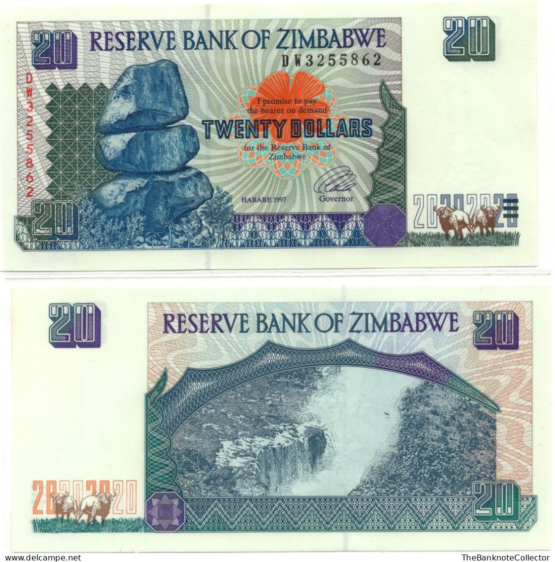 Zimbabwe 20 Dollars 1997 P-8 UNC - Zimbabwe