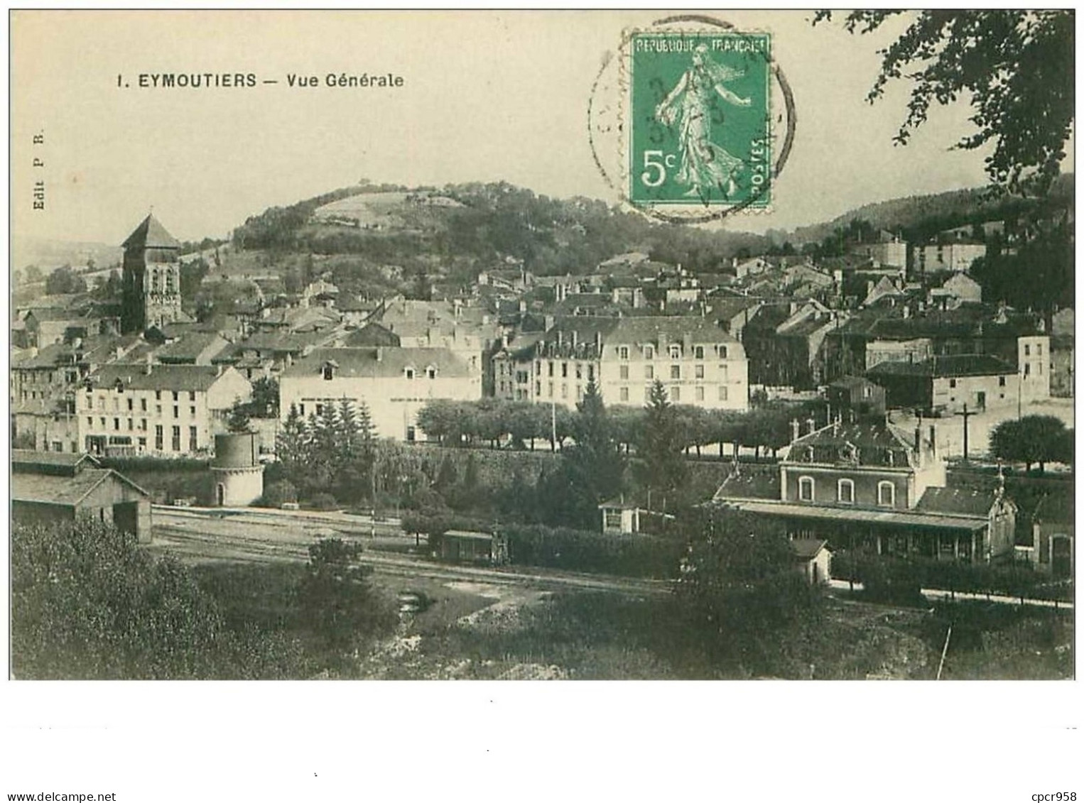 87.86.EYMOUTIERS.n°32062.VUE GENERALE.LA GARE - Eymoutiers