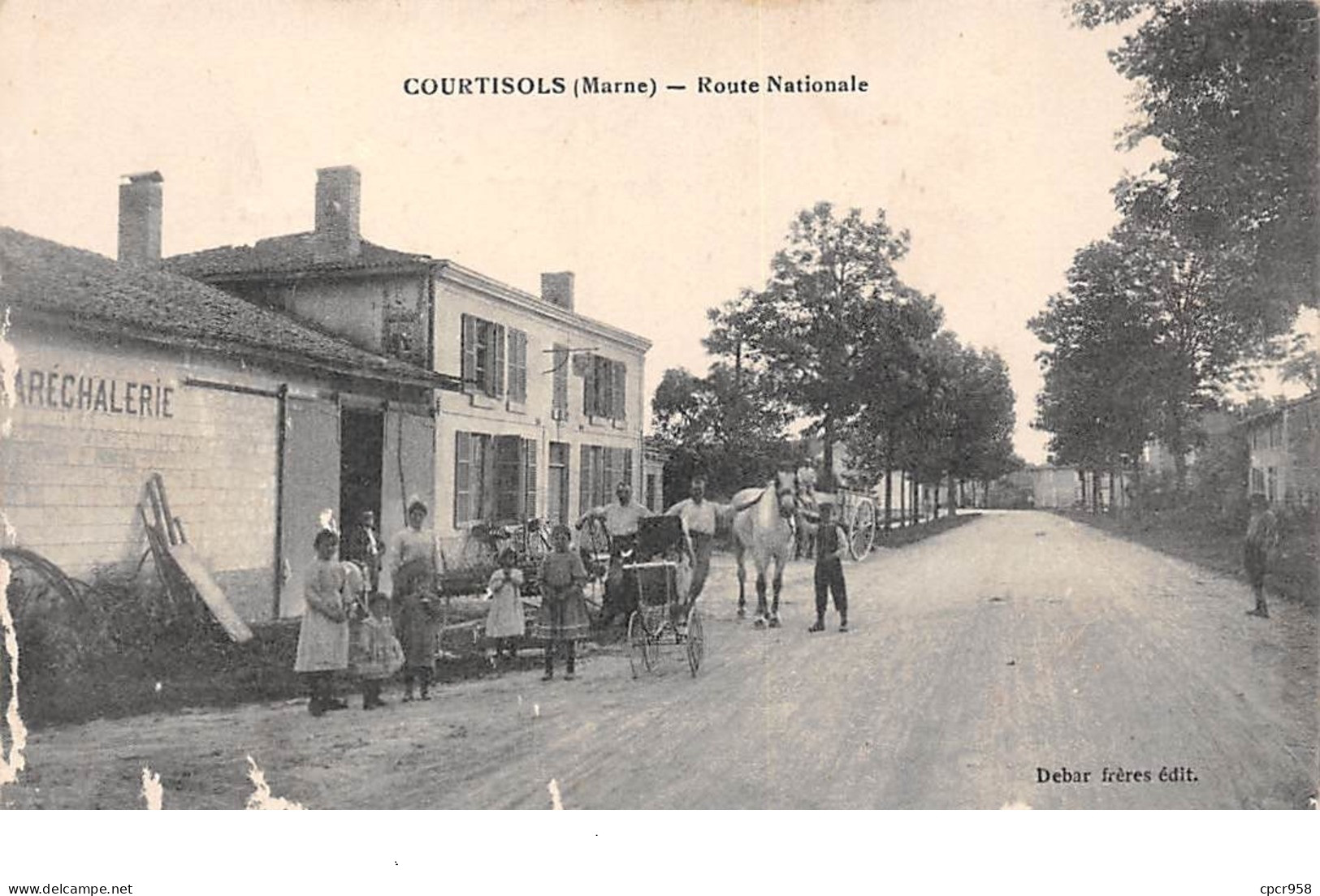 51 . N°205590. Courtisols. Route Nationale - Courtisols