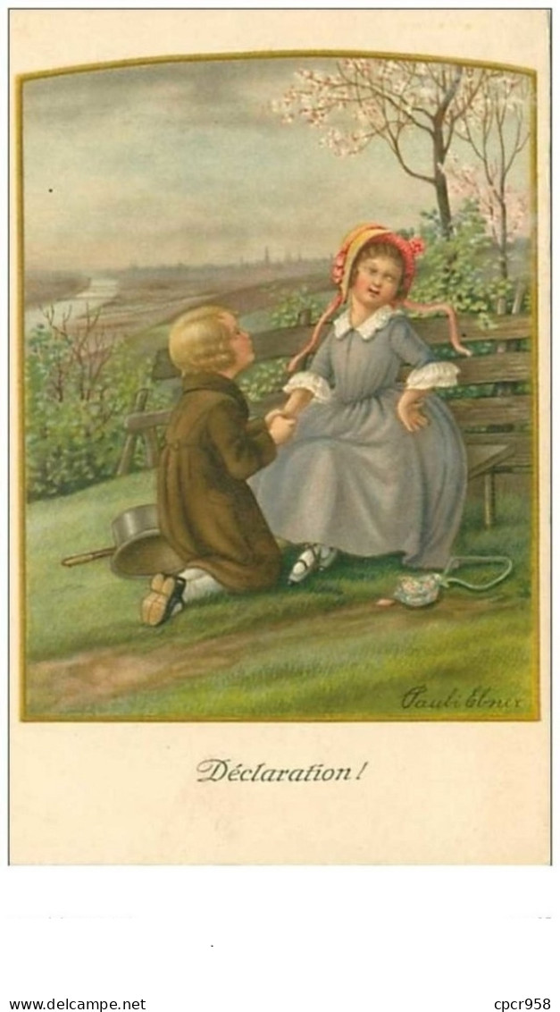 ILLUSTRATEURS.n°683.EBNER.DECLARATION.COUPLE SUR UN BANC - Ebner, Pauli