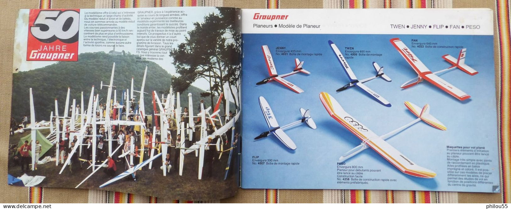 Catalogue GRAUPNER Maquettes Avions Bateaux Voitures 1980 1981 - Sammlungen