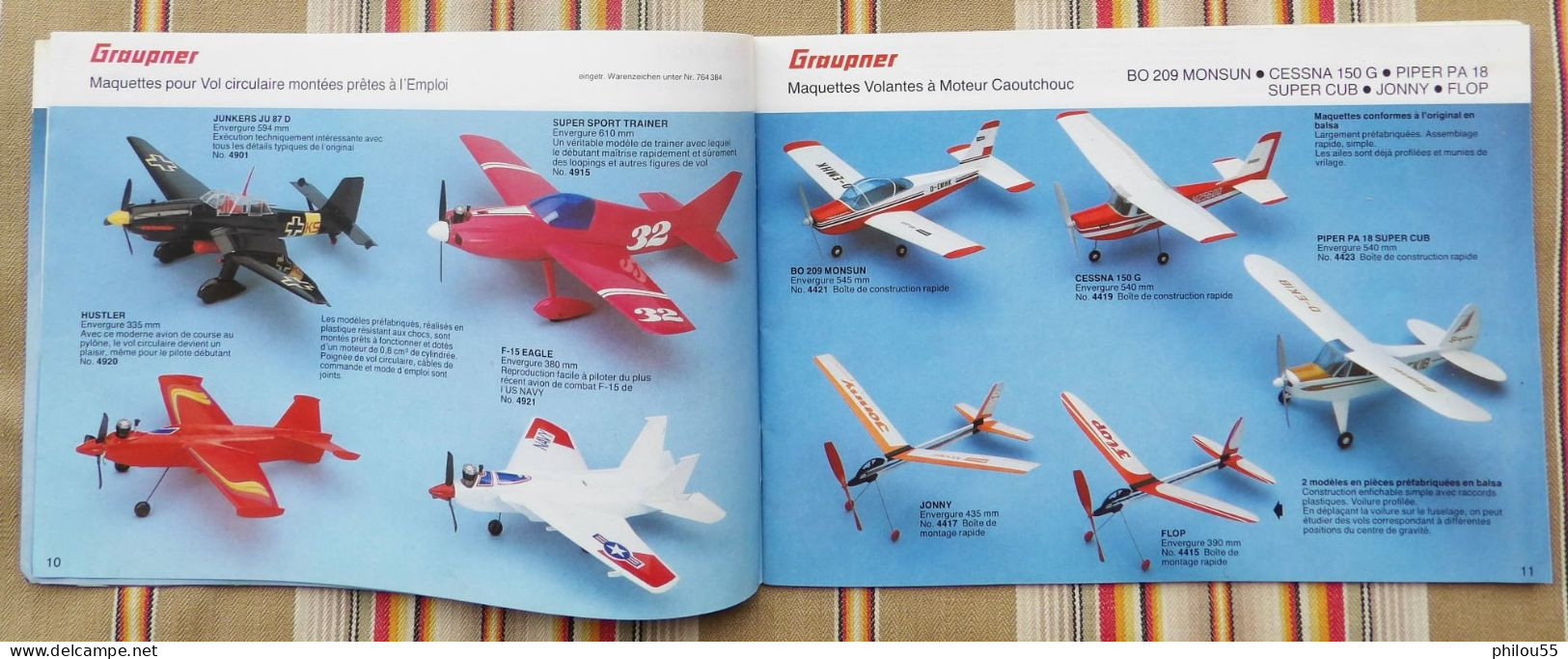 Catalogue GRAUPNER Maquettes Avions Bateaux Voitures 1980 1981