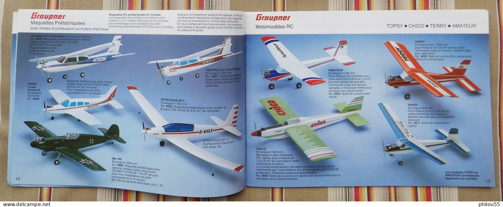 Catalogue GRAUPNER Maquettes Avions Bateaux Voitures 1980 1981