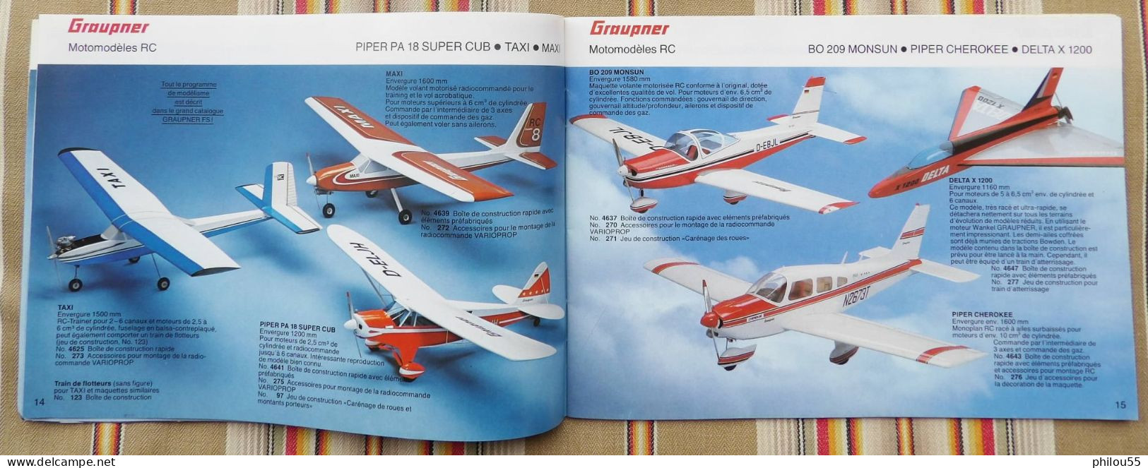 Catalogue GRAUPNER Maquettes Avions Bateaux Voitures 1980 1981