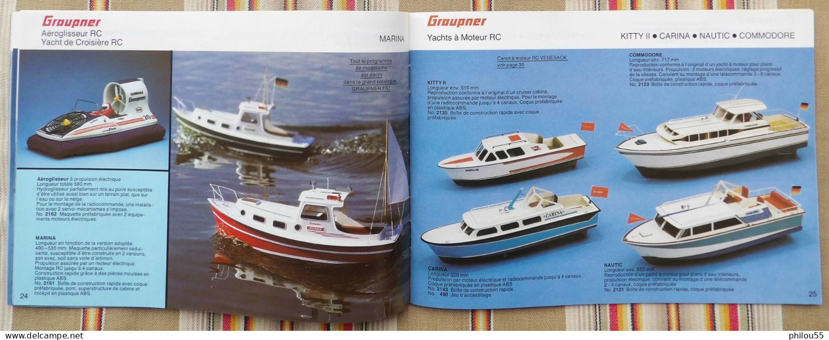 Catalogue GRAUPNER Maquettes Avions Bateaux Voitures 1980 1981