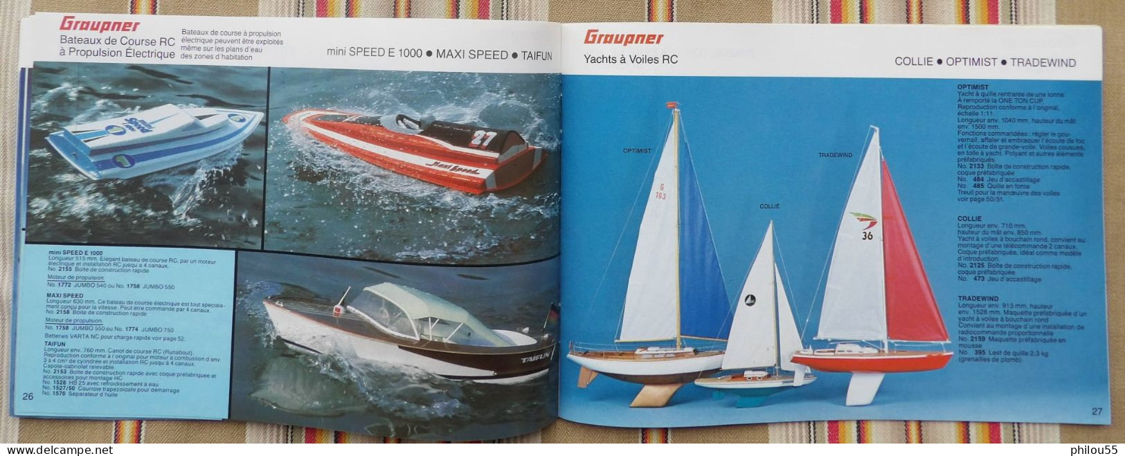 Catalogue GRAUPNER Maquettes Avions Bateaux Voitures 1980 1981