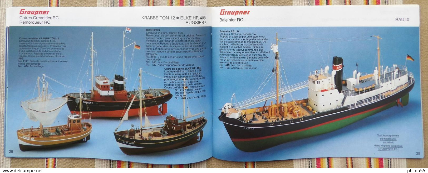 Catalogue GRAUPNER Maquettes Avions Bateaux Voitures 1980 1981