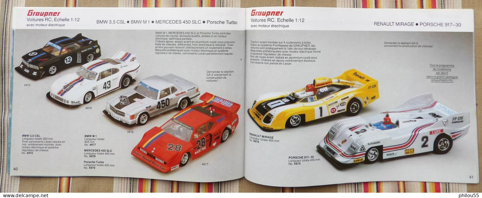 Catalogue GRAUPNER Maquettes Avions Bateaux Voitures 1980 1981