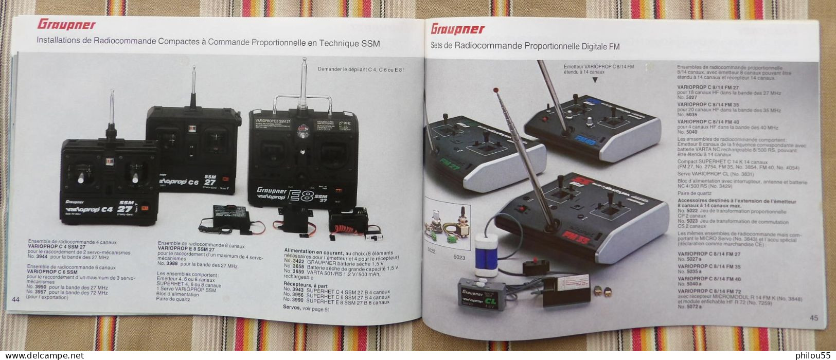 Catalogue GRAUPNER Maquettes Avions Bateaux Voitures 1980 1981