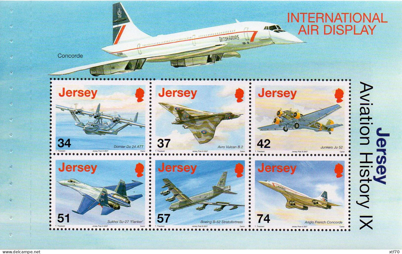 JERSEY 2007 Jersey International Air Display Prestige Booklet Pane 1326a - Jersey