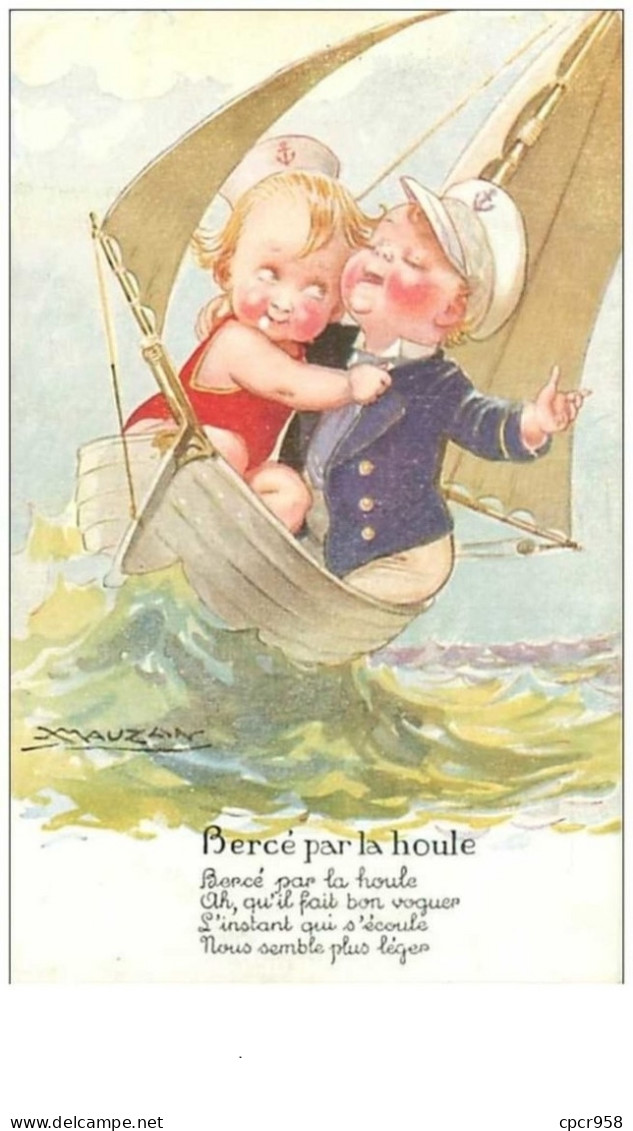 ILLUSTRATEURS.n°984.MAUZAN.BERCE PAR LA HOULE.ENFANTS MARINS - Mauzan, L.A.