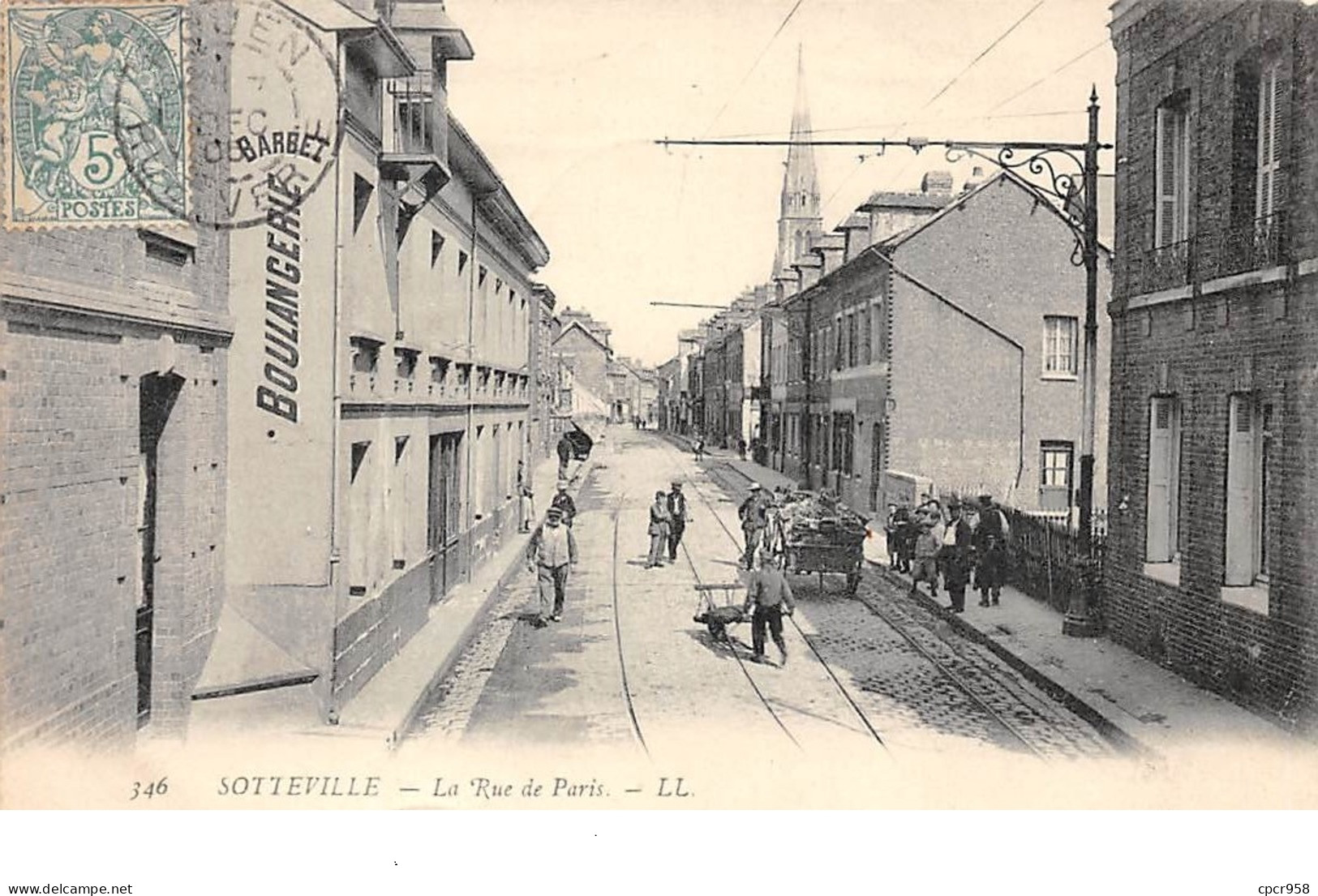 76. N°206016. Sotteville. La Rue De Paris - Sotteville Les Rouen